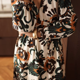 robe femme imprimé végétal Elowen