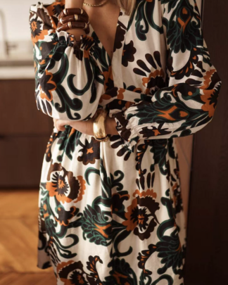 robe femme imprimé végétal Elowen
