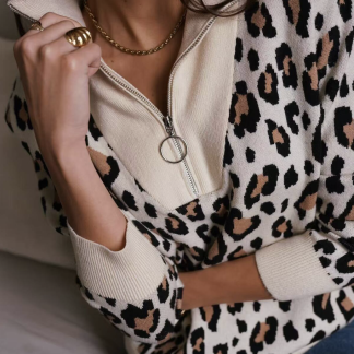 pull femme léopard Savannah