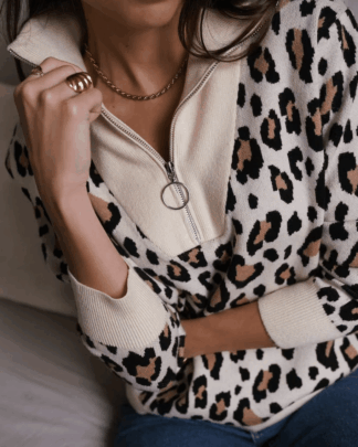 pull femme léopard Savannah