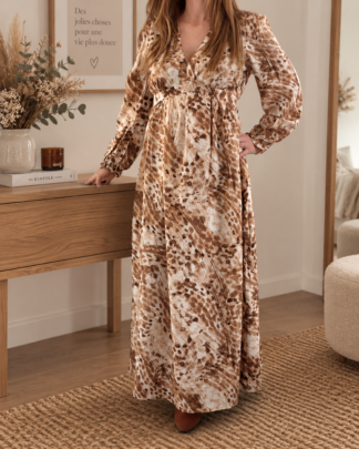 robe longue femme MELIA imprimé aquarelle