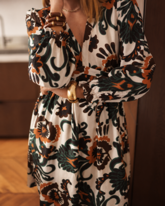 robe femme imprimé végétal Elowen