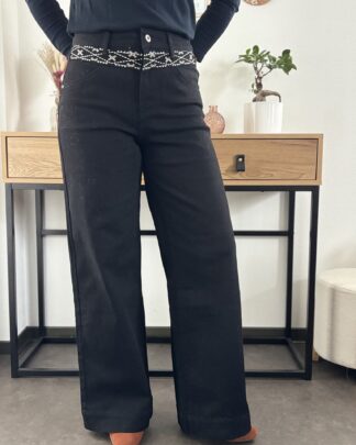 jean noir femme ROMY coupe large