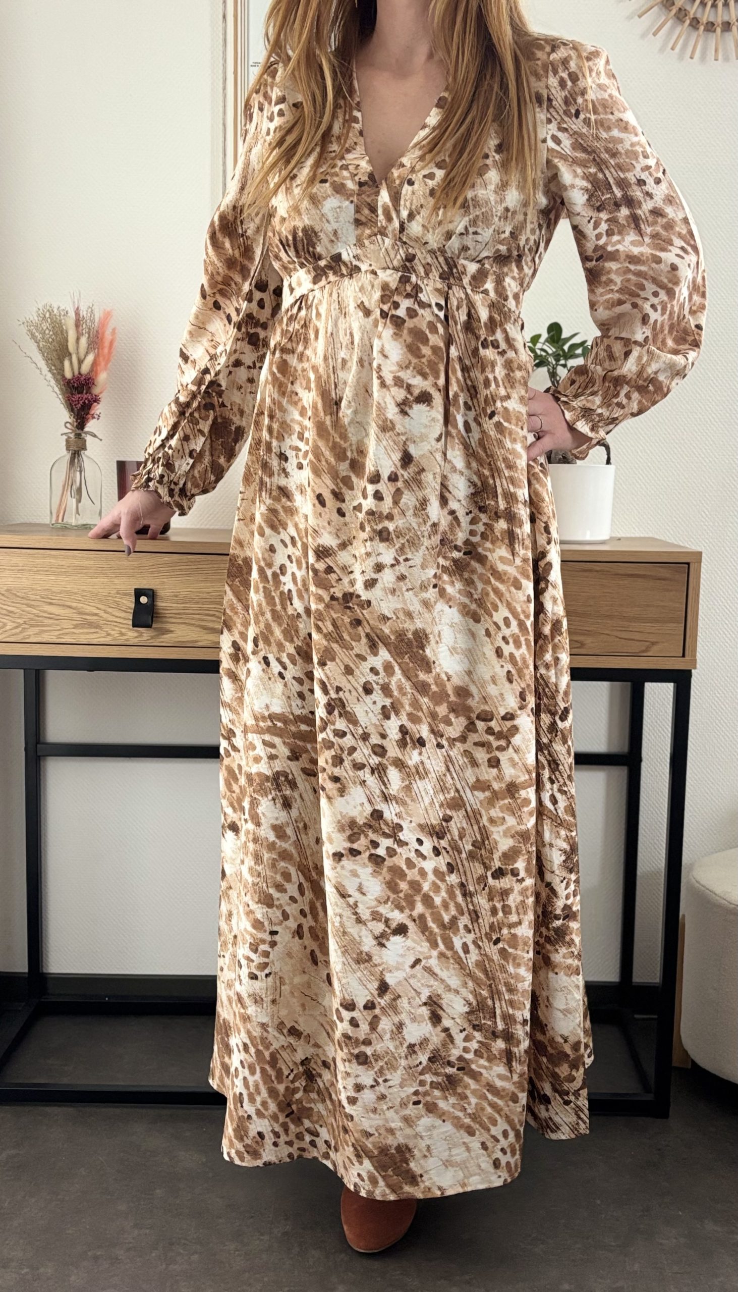 robe longue femme MELIA imprimé aquarelle