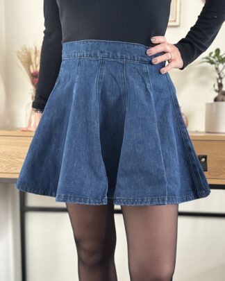 jupe courte femme NINA denim marine