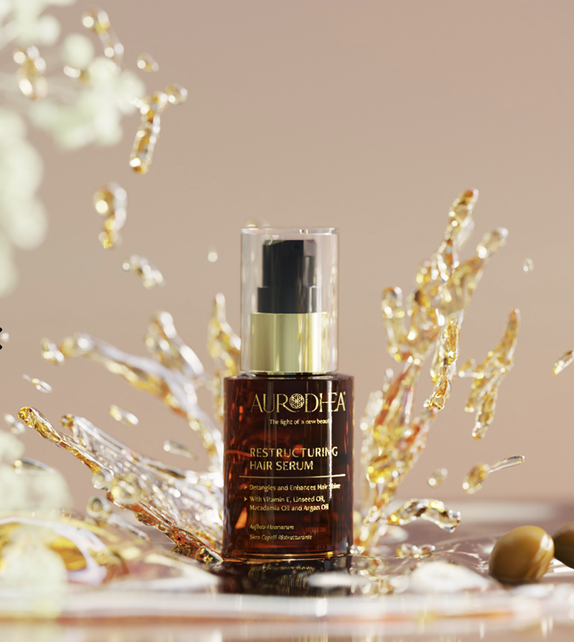 Sérum capillaire Aurodhea à l’huile d’Argan — brillance, anti-frisottis et nutrition sans rinçage