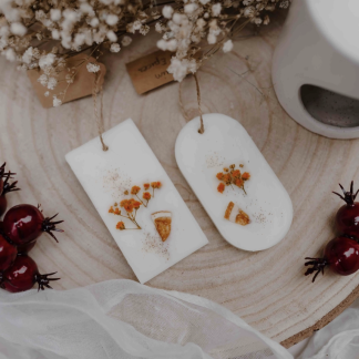 Tablette de cire parfumée Pain d’Épices à suspendre – cire de soja naturelle