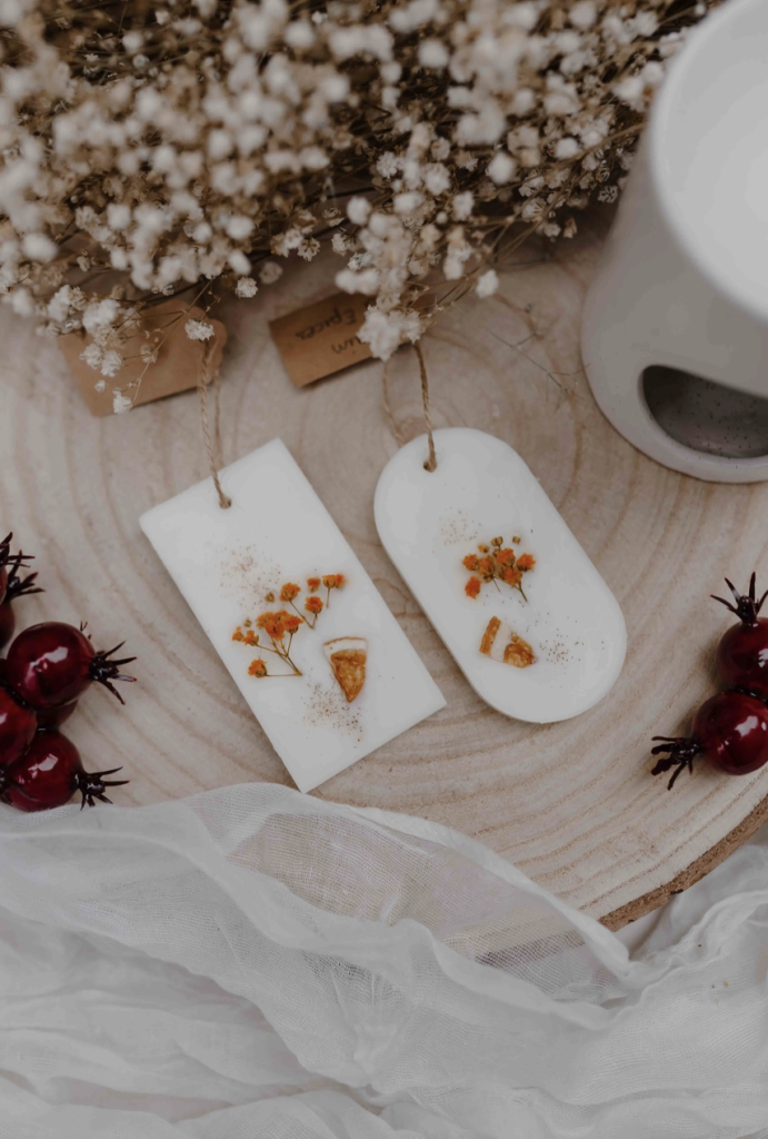 Tablette de cire parfumée Pain d’Épices à suspendre – cire de soja naturelle