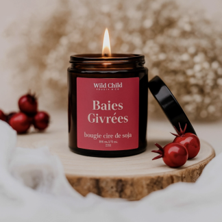 Bougie parfumée Baies Givrées en cire de soja naturelle – Wild Child Bougies