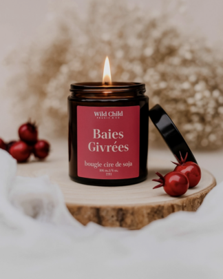 Bougie parfumée Baies Givrées en cire de soja naturelle – Wild Child Bougies