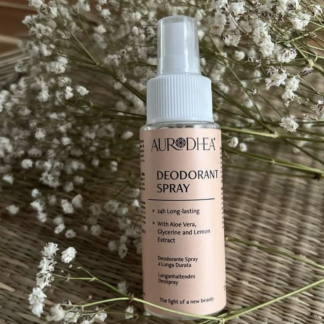Déodorant spray longue durée Aurodhea fraîcheur 24h – Aloe Vera, Glycérine, Extrait de Citron