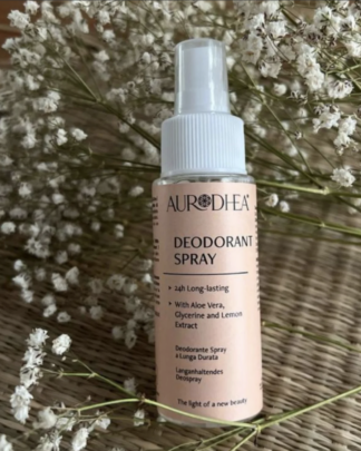 Déodorant spray longue durée Aurodhea fraîcheur 24h – Aloe Vera, Glycérine, Extrait de Citron