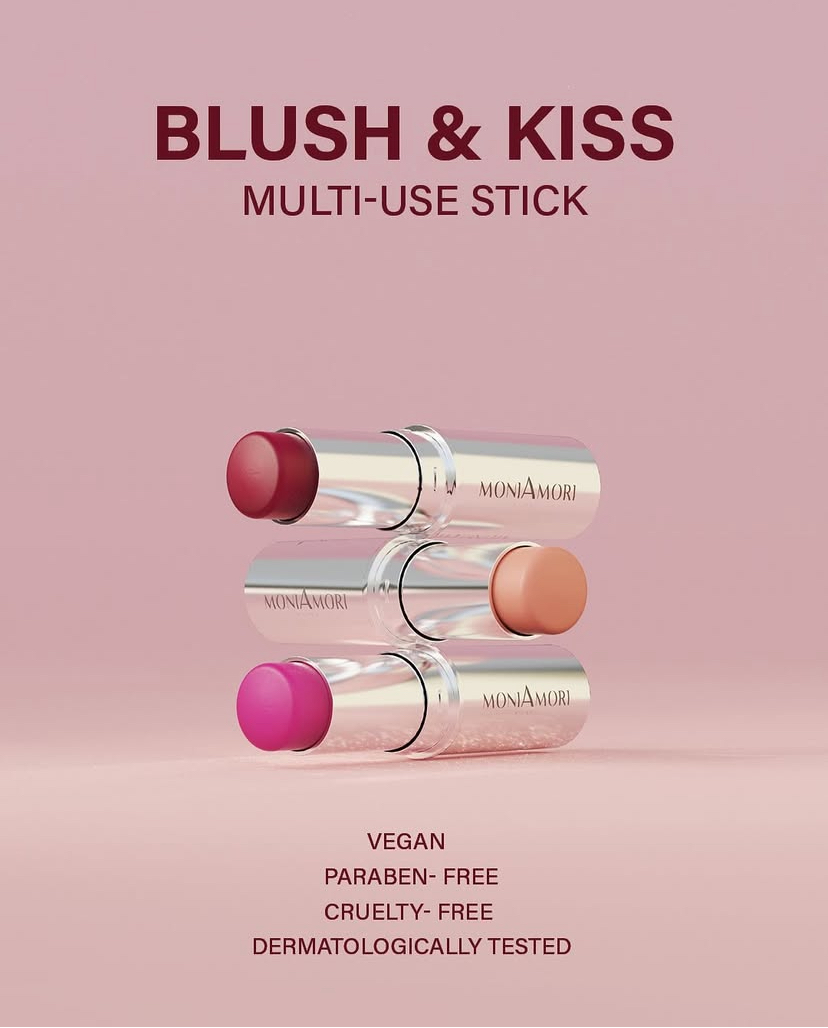 Blush & Kiss MoniAmori rendu naturel joues et lèvres