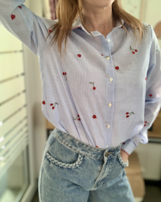 Chemise brodée femme Garance coton léger bohème chic