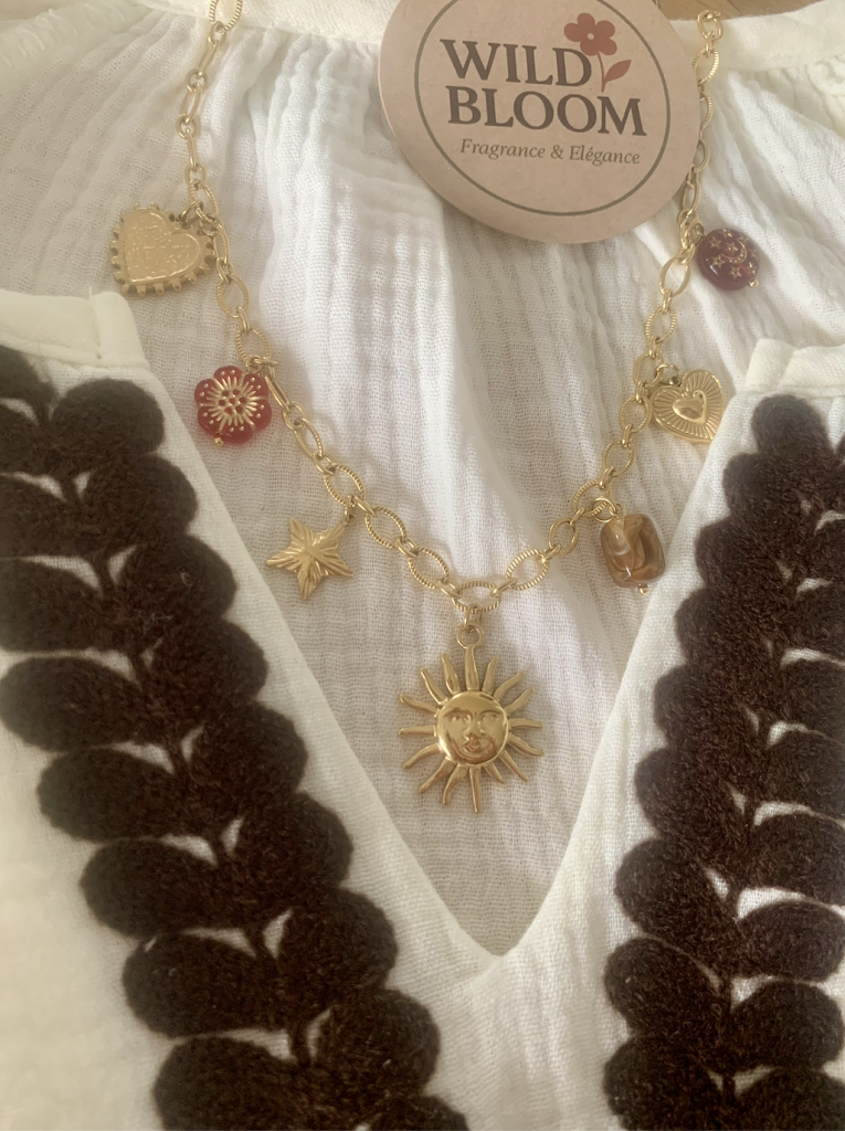 collier bohème chic doré tenue femme Wild Bloom