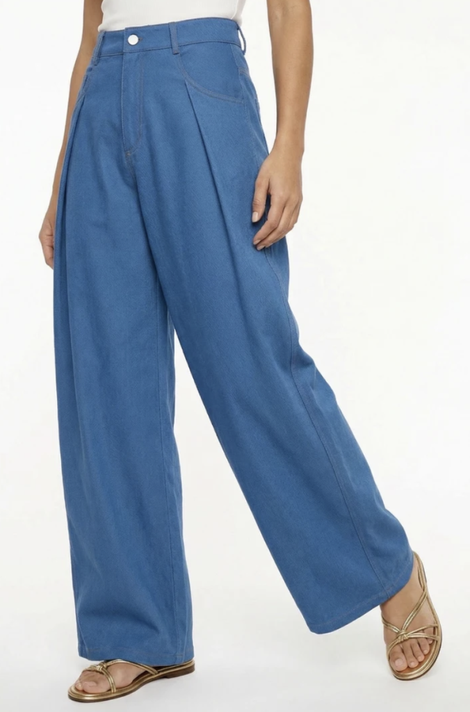 pantalon fluide taille haute femme petite tenue élégante