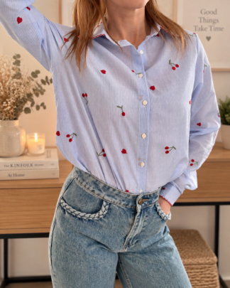 Chemise brodée femme Garance coton léger bohème chic