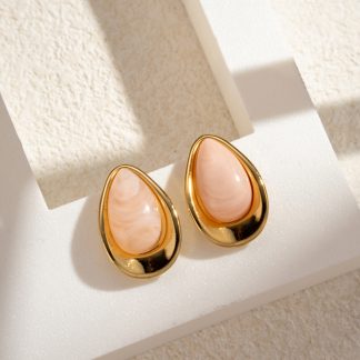 boucles d'oreilles goutte rose bohème chic Wild Bloom