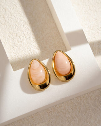 boucles d'oreilles goutte rose bohème chic Wild Bloom