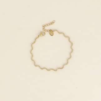 bracelet fin femme doré Sora acier inoxydable maille zigzag bohème chic