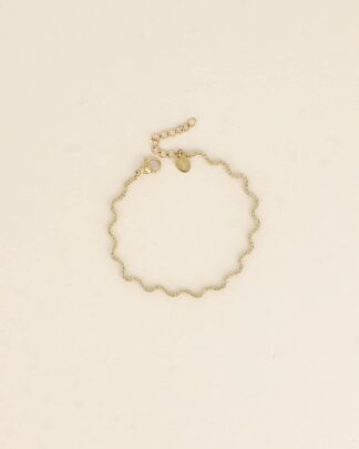 bracelet fin femme doré Sora acier inoxydable maille zigzag bohème chic