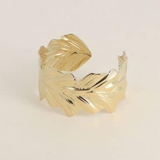 bracelet manchette doré Zoya effet feuillage bohème chic femme