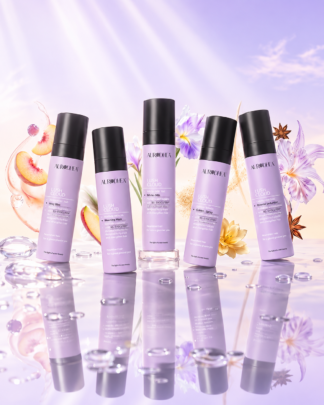 Brume cheveux parfumée en spray, disponible en plusieurs senteurs féminines et légères