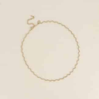 collier fin doré Sora acier inoxydable maille zigzag bohème chic