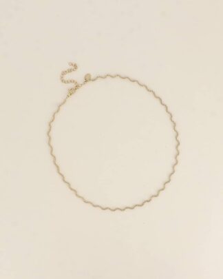 collier fin doré Sora acier inoxydable maille zigzag bohème chic