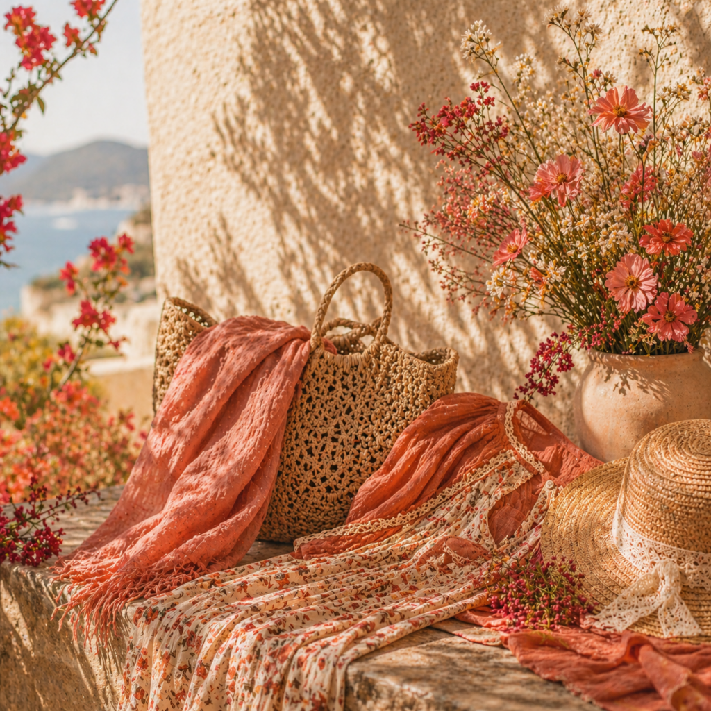 Inspiration rose poudré et fleurs - tendances mode bohème chic femme été 2026