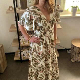 Robe longue Éloïse imprimé végétal bohème chic femme