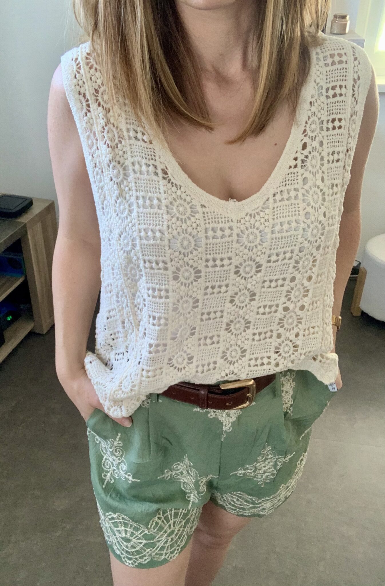 Top crochet Aliette bohème chic femme coton naturel