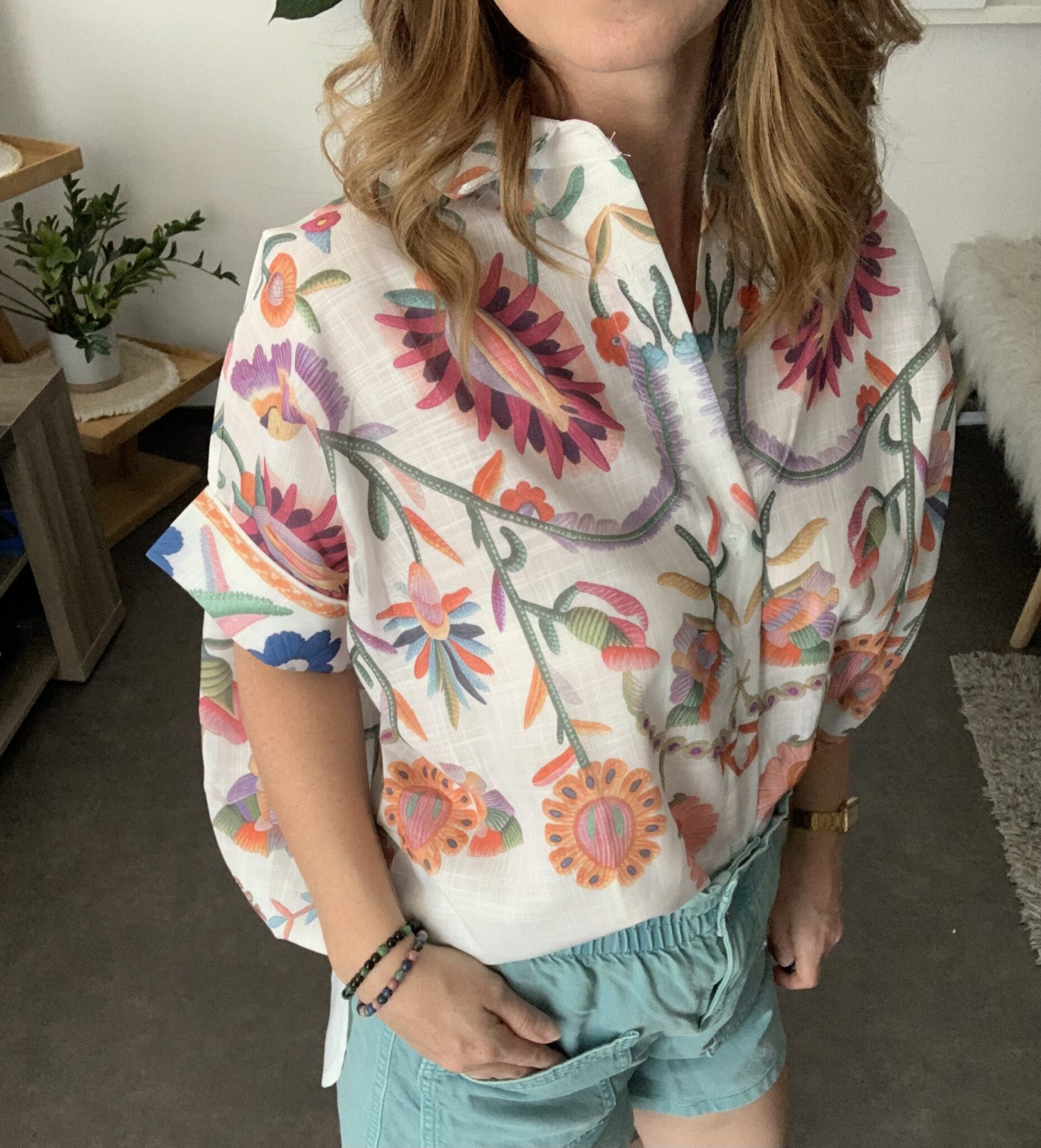 Chemise Romane bohème chic fleurie femme