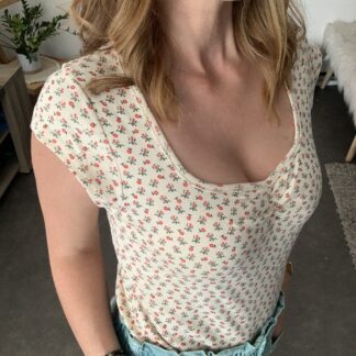 Top Flavie fleuri femme style romantique bohème chic
