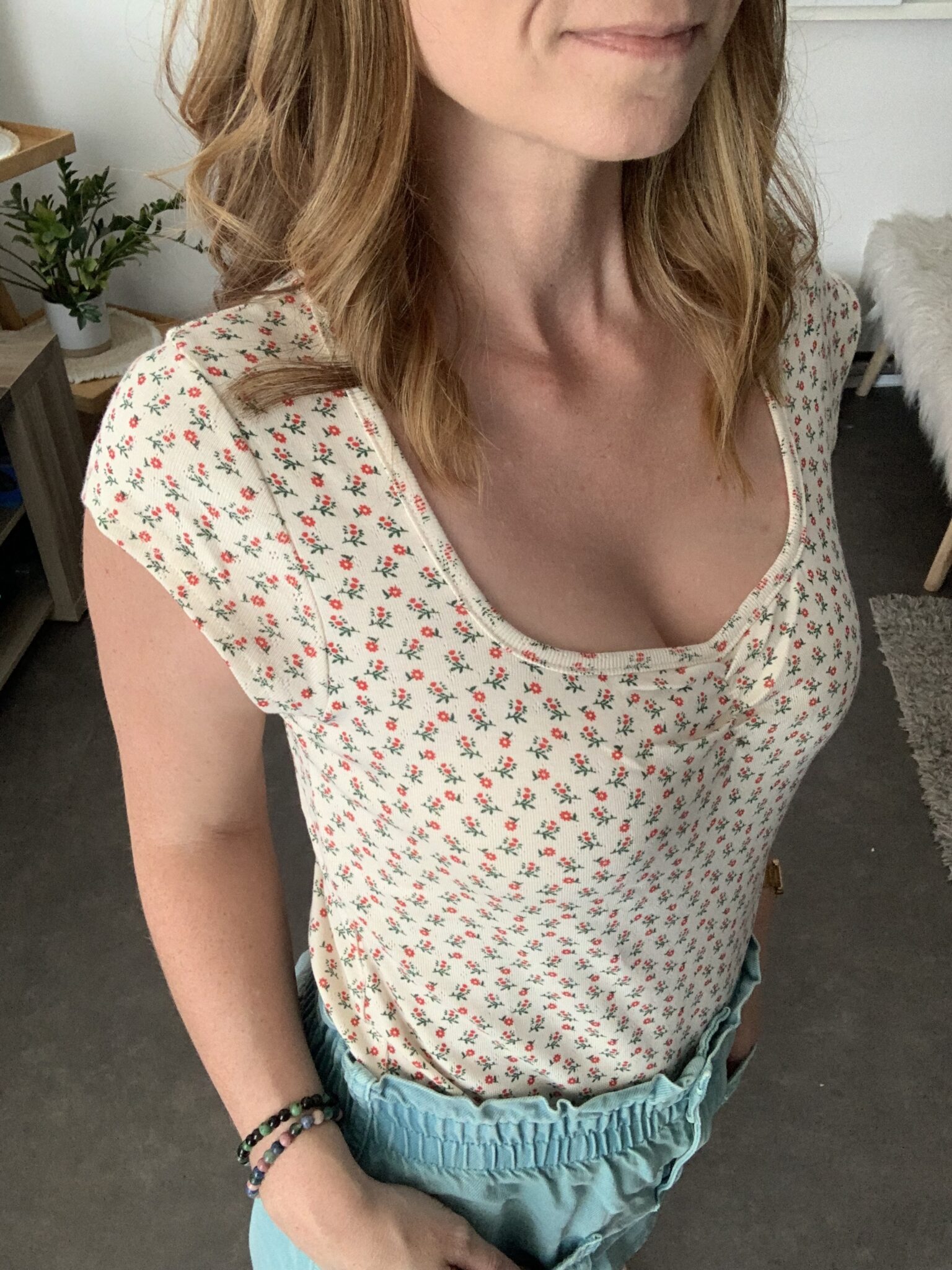 Top Flavie fleuri femme style romantique bohème chic