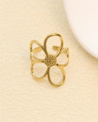 Bague Diane fleur dorée bohème chic Wild Bloom