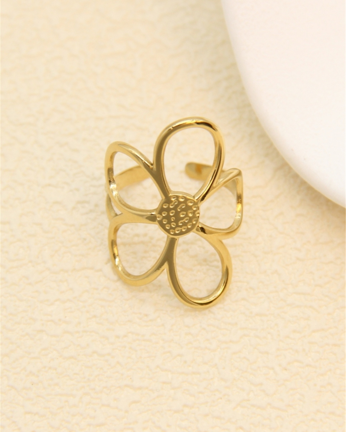 Bague Diane fleur dorée bohème chic Wild Bloom