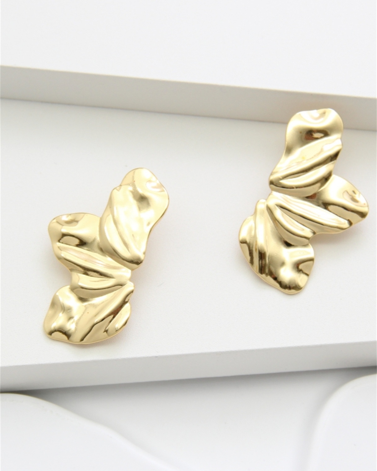 Boucles d’oreilles Althéa dorées sculpturales bohème chic Wild Bloom