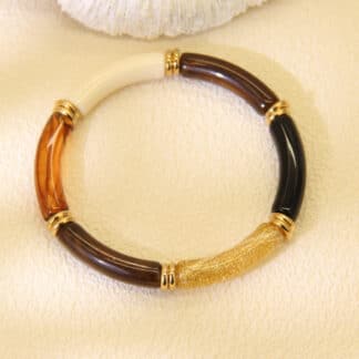 Bracelet résine ambré bohème chic Wild Bloom