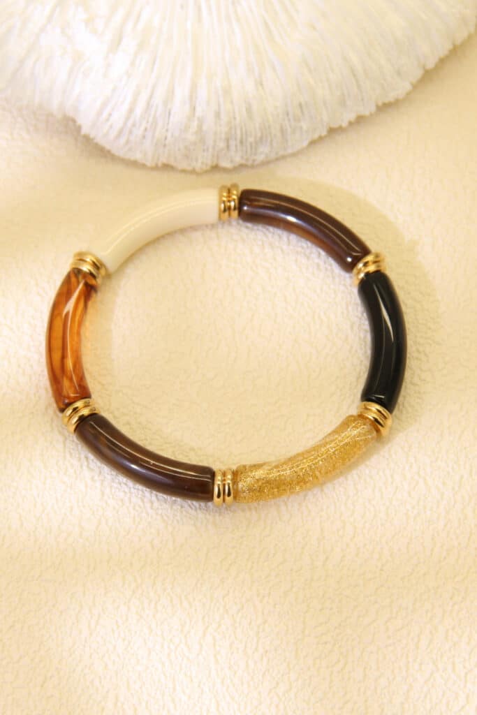 Bracelet résine ambré bohème chic Wild Bloom