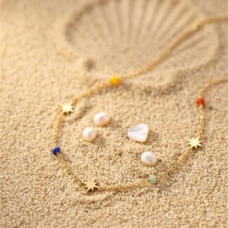 Collier étoiles dorées bohème chic Wild Bloom