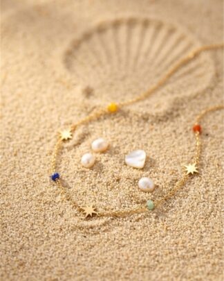Collier Célia étoiles dorées bohème chic Wild Bloom