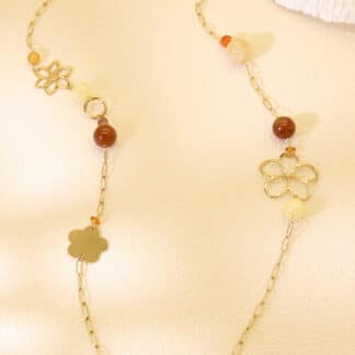 Collier sautoir doré bohème chic Wild Bloom