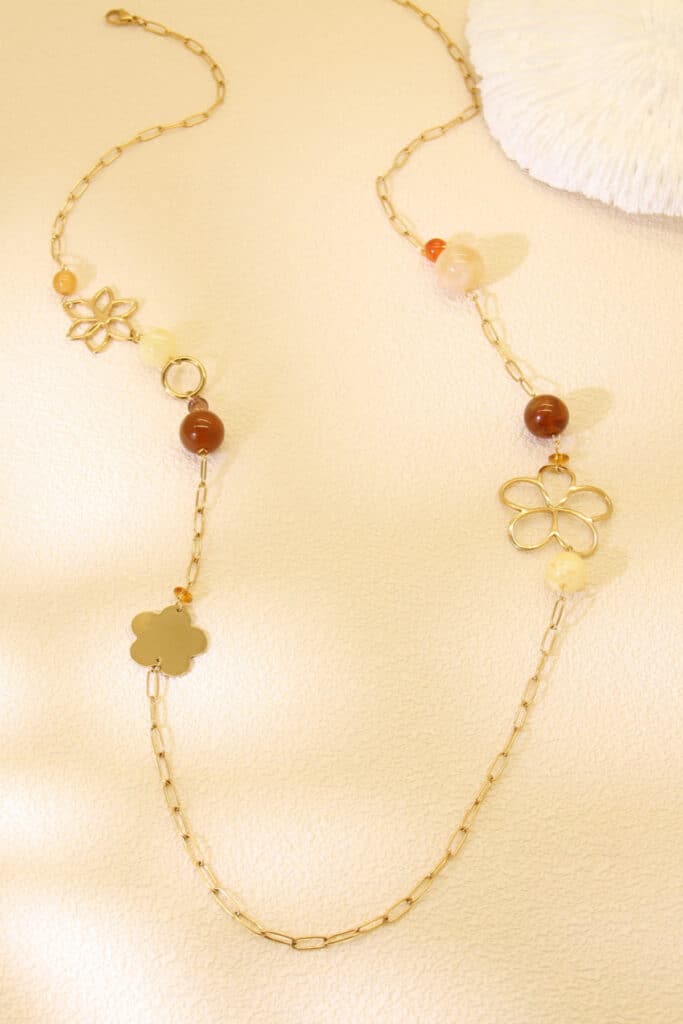Collier sautoir doré bohème chic Wild Bloom