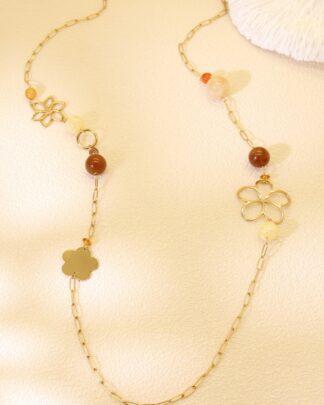 Collier sautoir Mathilde doré bohème chic Wild Bloom