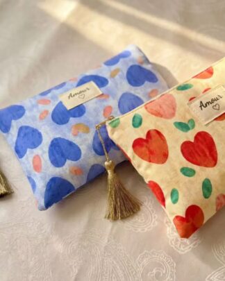 Pochettes Mya cœur colorée bohème chic Wild Bloom