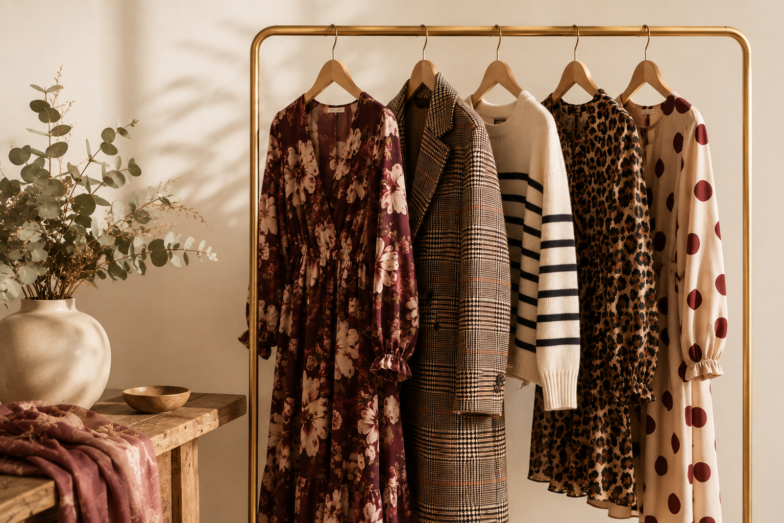 Imprimés tendance automne-hiver 2026-2027 : carreaux, fleurs, animalier, rayures et pois